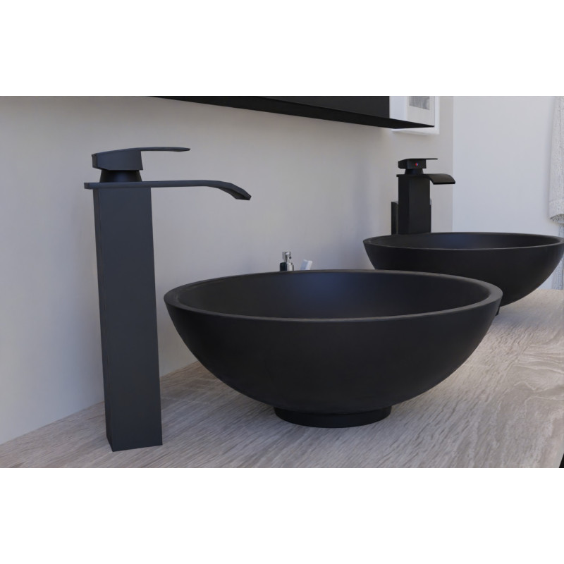 Robinet Mitigeur lavabo cascade vasque salle de bain mat noir en cuivre -  OLY MAGIC - Cdiscount Bricolage