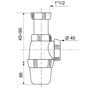 Siphon évier réglable WIRQUIN