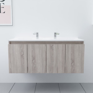 Meuble double vasque 120 cm PROLINE coloris bois Cambrian Oak