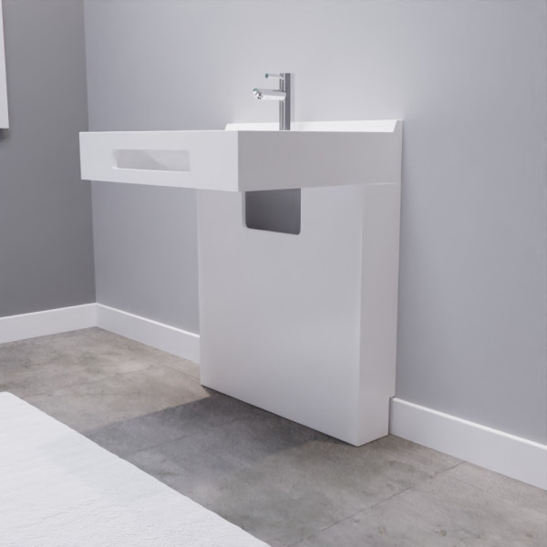 Caisson simple vasque LEA 70 - blanc brillant