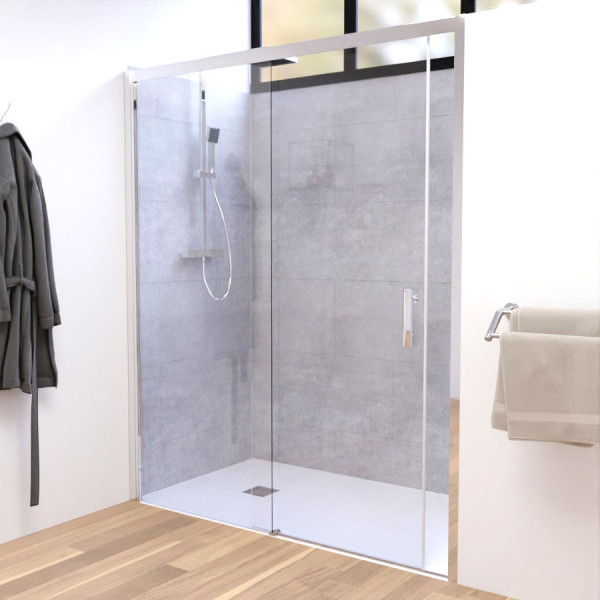 Porte de douche 160 cm coulissante et seuil réduit - NERINA Access