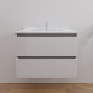 Meuble salle de bain ARLEQUIN 70 cm x 55 cm - Blanc et gris