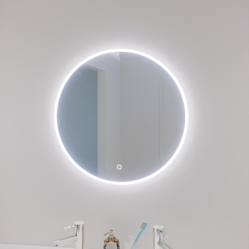 Miroir lumineux rond ONDE Ø 60cm