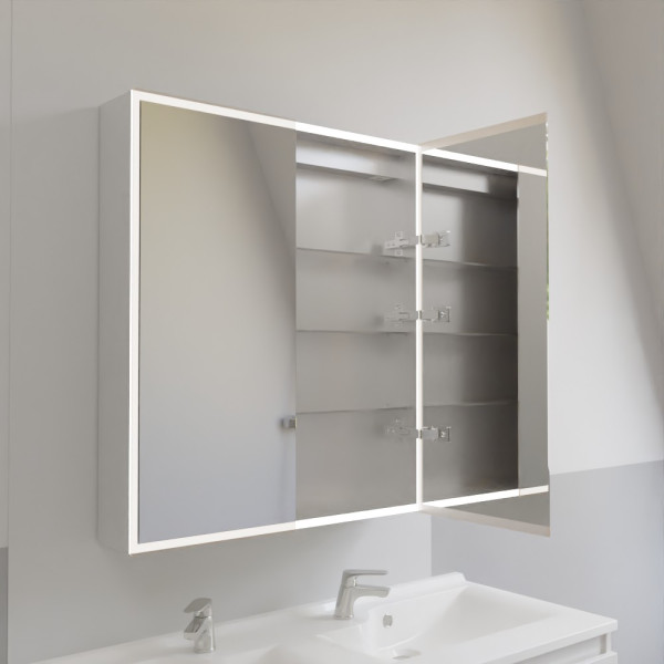 Armoire de toilette lumineuse avec miroir et prise ARMILED 70 cm