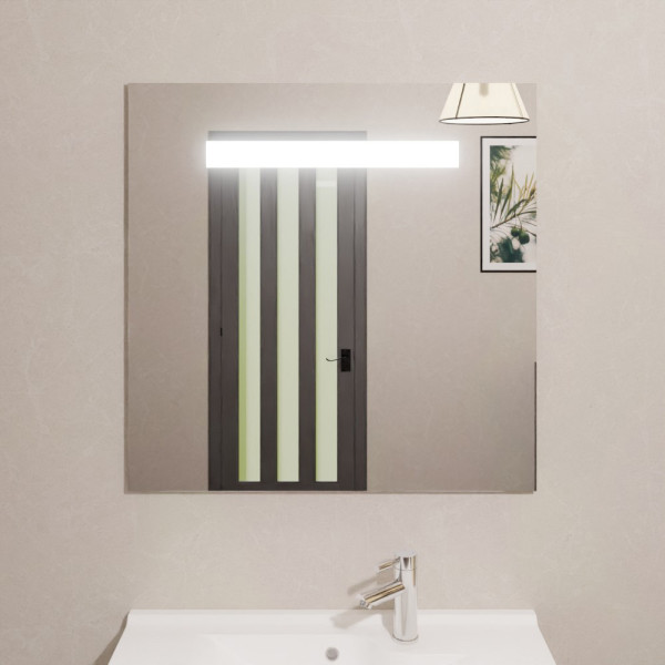 Miroir lumineux ELEGANCE 80x80 cm - éclairage intégré, bandeau LED en haut du miroir 