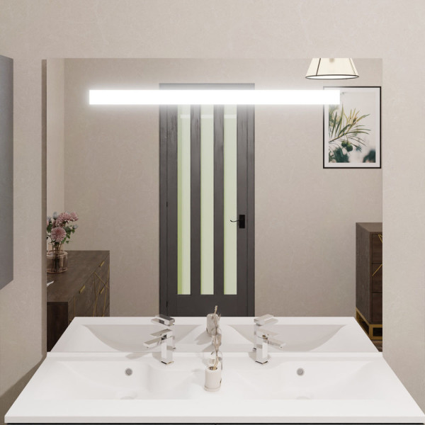 Miroir salle de bain avec eclairage LED - 120x70cm - GO LED