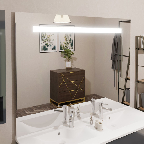 Miroir salle de bain LED 140 cm x 105 cm - ELEGANCE
