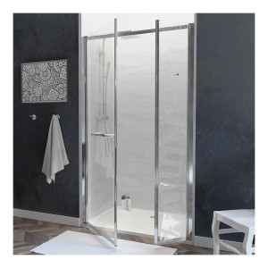 Porte de douche 120 cm pivotante double porte - OCEANE  PMR Droite