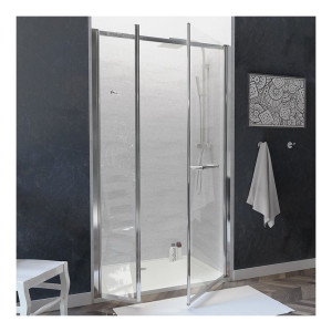 Porte de douche 120 cm pivotante double porte - OCEANE  PMR Gauche