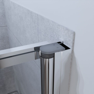 Porte de douche 120 cm pivotante double porte - OCEANE  PMR Droite