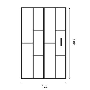 Paroi de douche coulissante verrière ATELIA120 cm