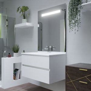 Meuble salle de bain ROMY 90 cm avec miroir led Elégance ht105