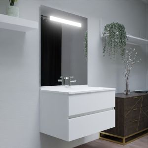 Meuble salle de bain ROMY 90 cm avec miroir led Elégance ht105