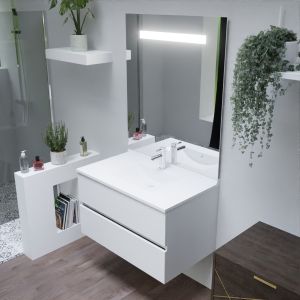 Meuble salle de bain ROMY 90 cm avec miroir led Elégance ht105