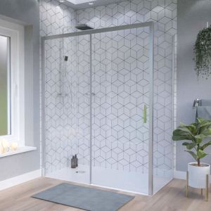 Porte de douche d'angle avec paroi coulissante NERINA Access - 160x90 cm