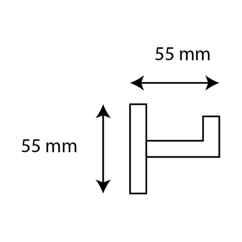 Smart Utensils Crochet de porte noir mat - Crochet de porte à suspendre -  Porte-serviettes noir mat - Patère de porte jusqu'à 2 cm - 39 x 11 x 4 cm