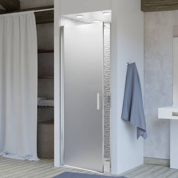 Porte de douche sablée pivotante SANDY 90 cm