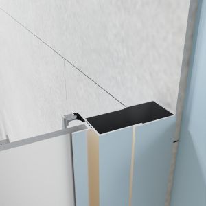 Porte de douche sablée pivotante SANDY 90 cm