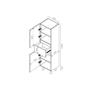 Colonne de salle de bain UNIVERS - Cambrian oak