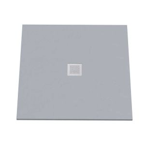 Receveur de douche 100x100 cm extra plat - gris ciment - DIAMANT