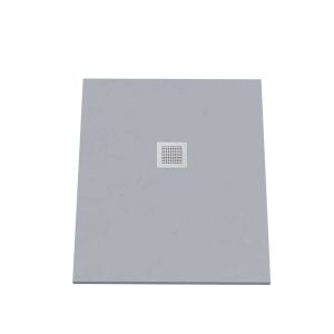 Receveur de douche 100x80 cm extra plat - gris ciment - DIAMANT