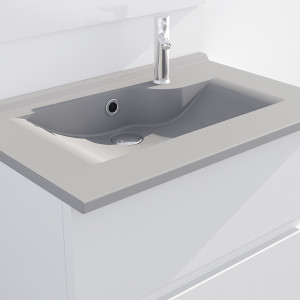 Plan simple vasque design gris RÉSILOGE - 70 cm