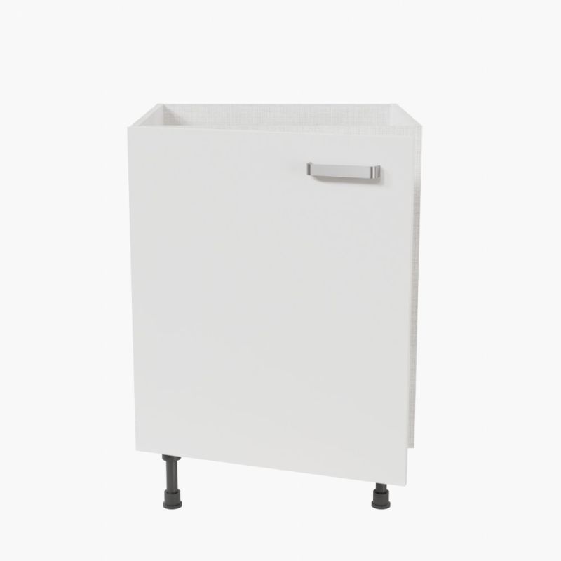 Meuble de cuisine sous-évier 2 portes, blanc, h.86x l.120x p.60cm