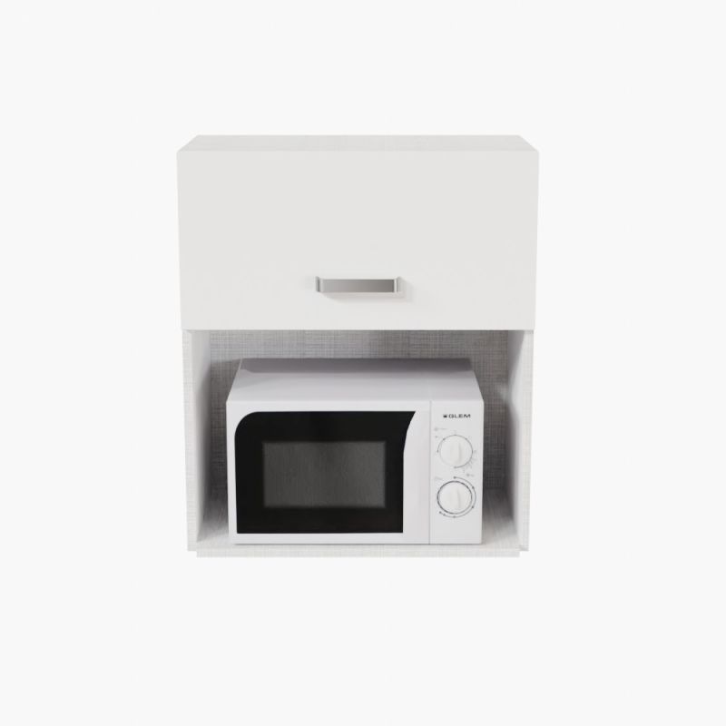 Meuble Micro-ondes Finition Blanc- Sélection Cazabox