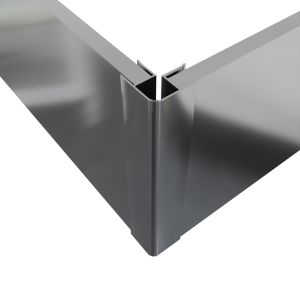 Raccord de socle en angle aspect Alu