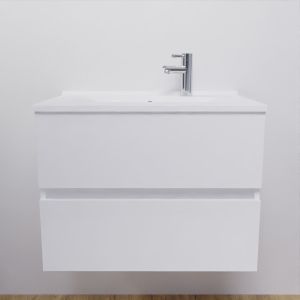 Pack meuble + vasque ROSALY 70 cm - Blanc brillant