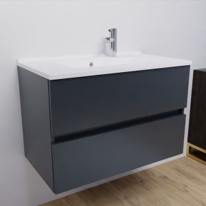 Pack meuble + vasque ROSALY 80 cm - Gris anthracite
