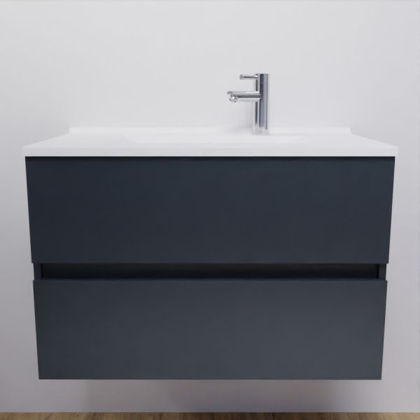 Pack meuble + vasque ROSALY 80 cm - Gris anthracite