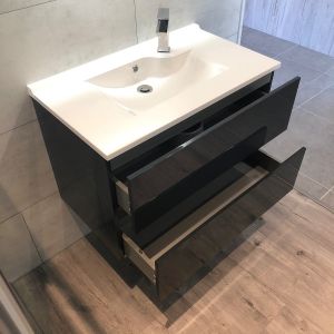 Pack meuble + vasque ROSALY 70 cm - Gris anthracite
