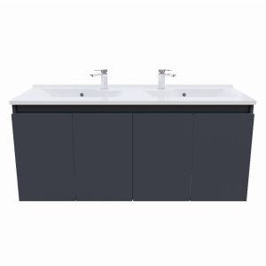 Meuble double vasque 120 cm PROLINE - Gris anthracite