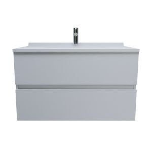Meuble salle de bain ROMY 90 cm - Blanc brillant