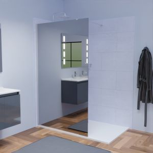 Paroi Fixe Robusta 140cm épaisseur 10mm WALK-IN-SHOWER XS XC WIO