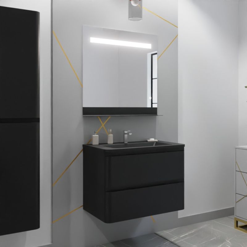 Meuble salle de bain noir - Accessoires couleur noire