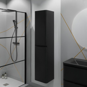 Colonne de salle de bain PEARL - Noir mat