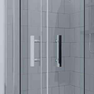 Paroi de douche coulissante 90x90 d'angle NERINA Chromé Paroi de douche coulissante 90x90 d'angle NERINA Chromé