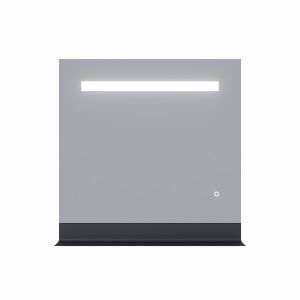 Miroir ETAL 80x80 cm - éclairage LED, antibuée, interrupteur sensitif et tablette de rangement