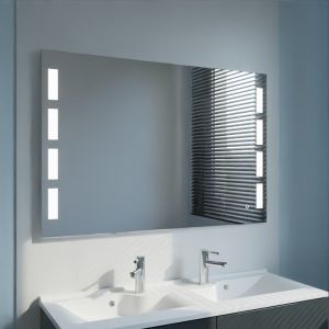 Miroir anti-buée PRESTIGE 120x80 cm - éclairage intégré à LED et interrupteur sensitif