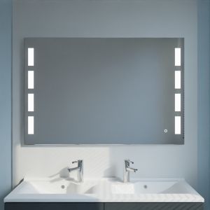 Miroir anti-buée PRESTIGE 120x80 cm - éclairage intégré à LED et interrupteur sensitif