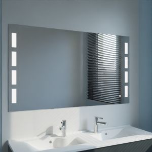 Miroir anti-buée PRESTIGE 140x80 cm - éclairage intégré à LED et interrupteur sensitif