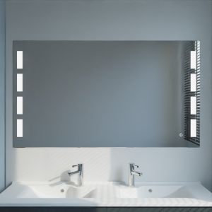 Miroir anti-buée PRESTIGE 140x80 cm - éclairage intégré à LED et interrupteur sensitif