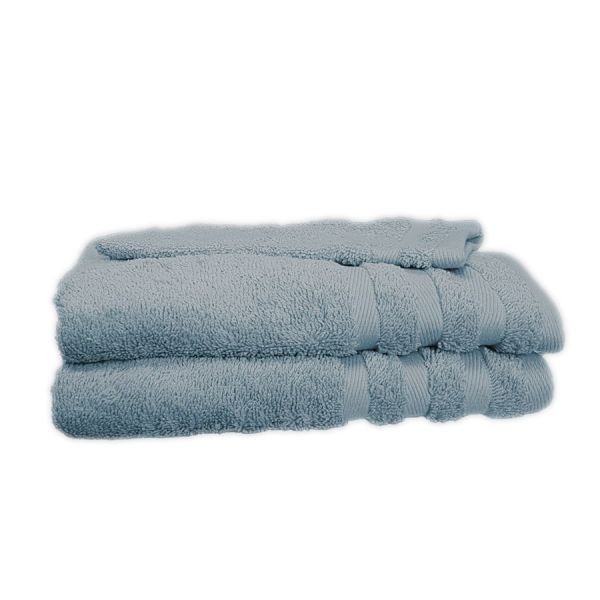 Lot De 6 Serviettes Premium 700g 100% Coton TRAMAS+ - Bleu Clair