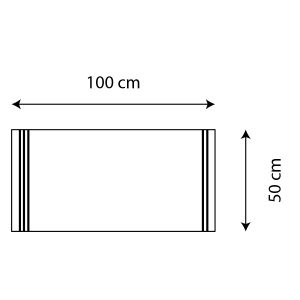 Serviette de bain - 50x100 cm - Gris galet