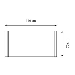 Serviette de bain - 70x140 cm - Gris galet