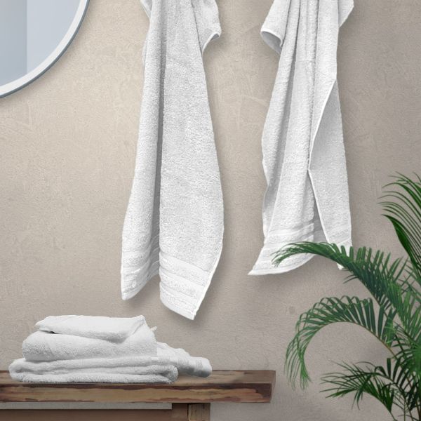 Serviette de bain - 70x140 cm - Blanc 