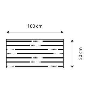 Serviette de bain - 50x100 cm - Multicolore