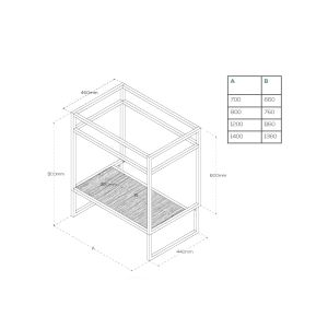 Meuble salle de bain avec vasque à poser STRUCTURA 70 cm